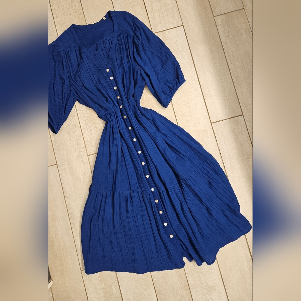 Royal Blue Tiered Dress